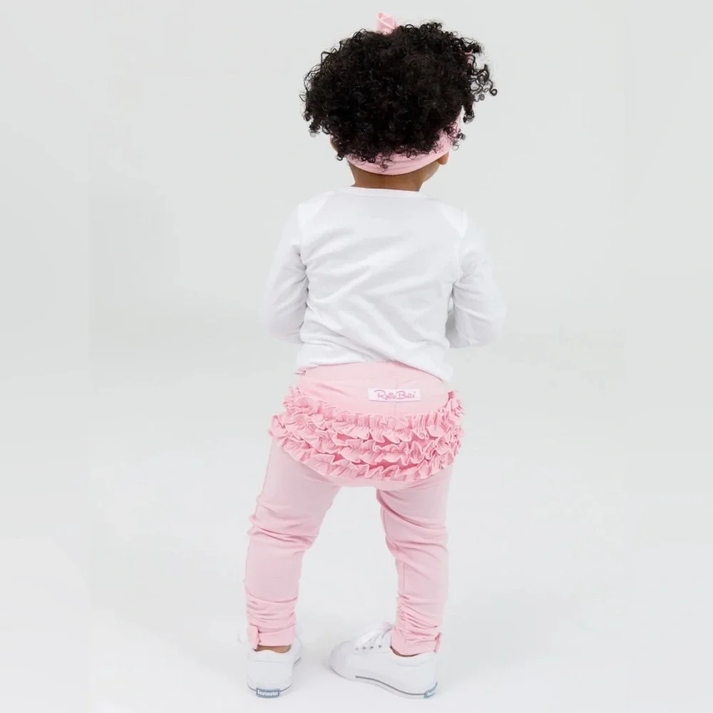 Ruched Pink Bow Legging